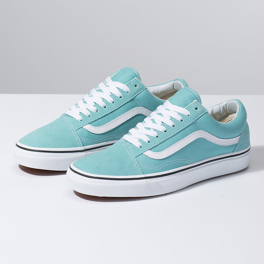 Vans Bayan Spor Ayakkabı Old Skool Açık Turkuaz/Beyaz | 14890-843